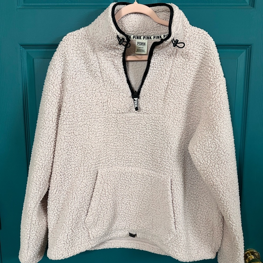 Cozy Baby Pink Sherpa Pullover